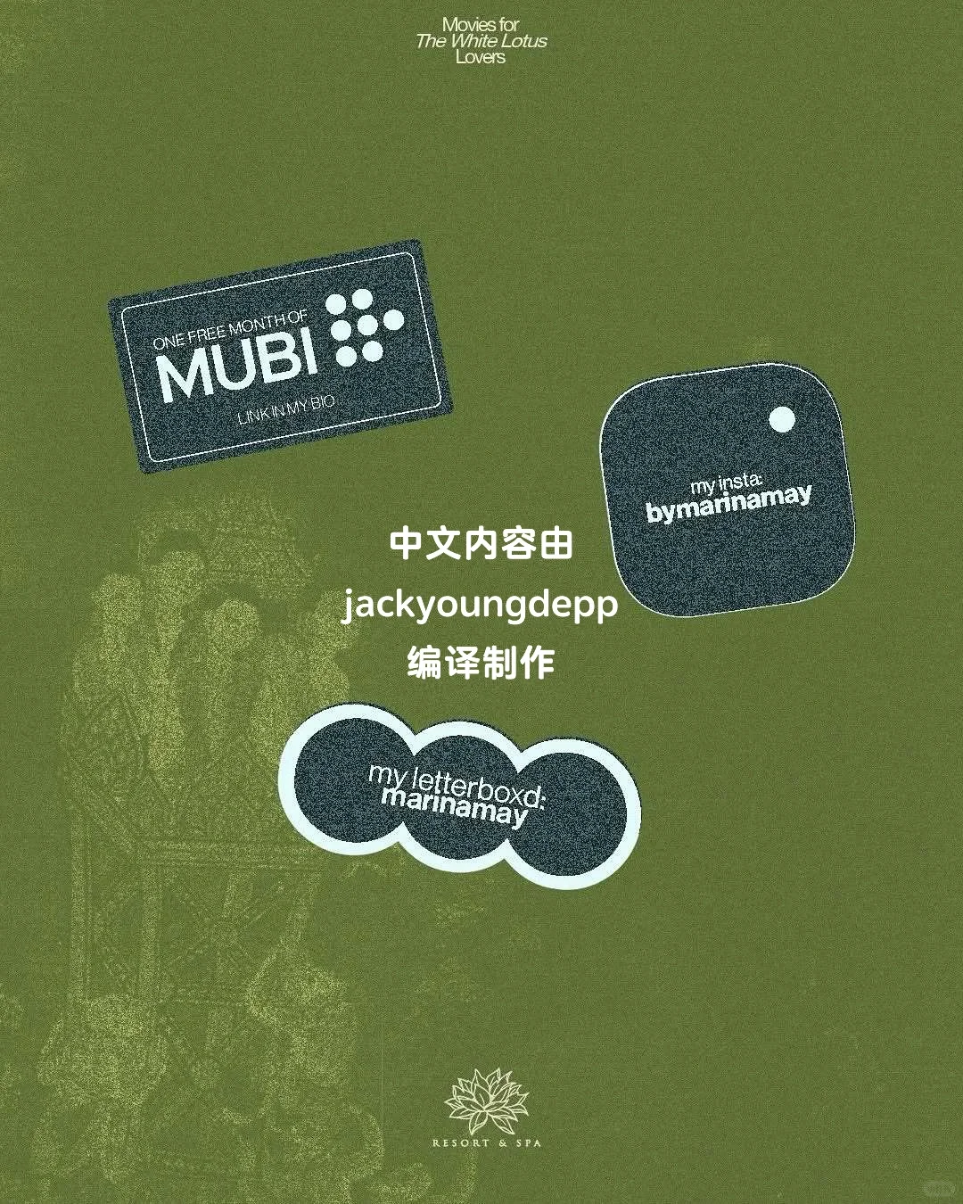 🎬白莲花度假村的9️⃣部代餐电影推荐（上）