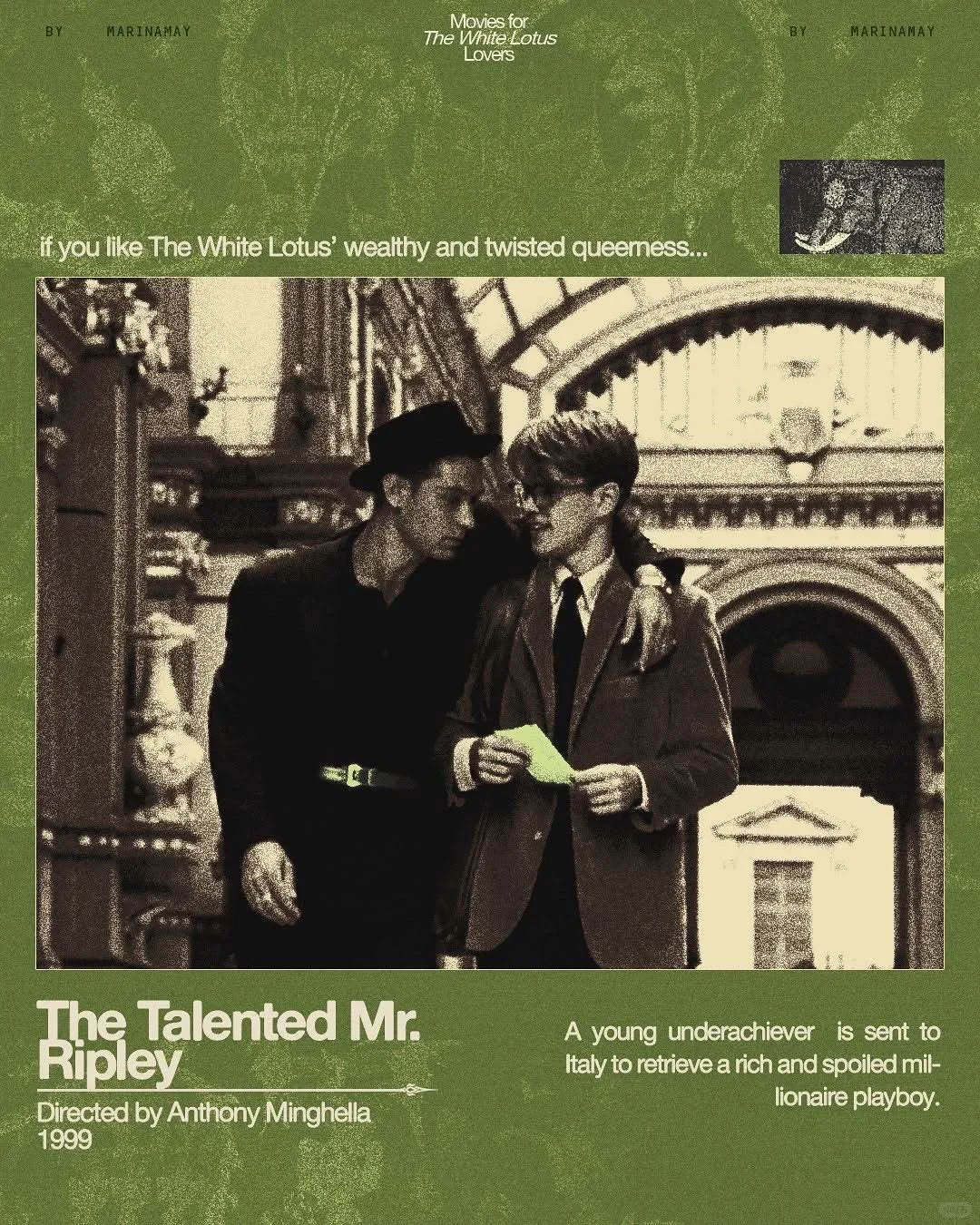 🎬白莲花度假村的9️⃣部代餐电影推荐（上）