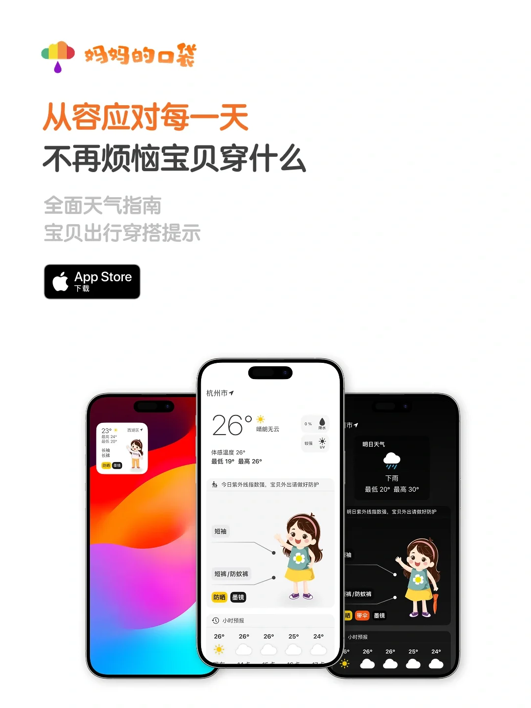 妈妈口袋app使用教程来啦！次日穿搭显示时间