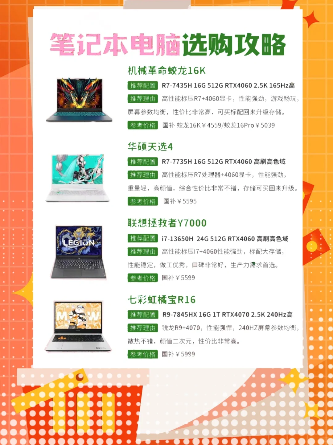 你们的游戏本怎么选的？