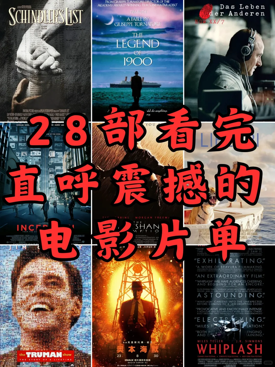 【28部震撼的电影单🔥🔥🔥】