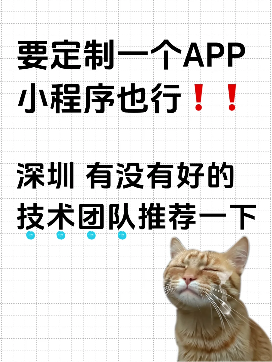 做APP小程序，求深圳好的技术团队推荐🥺