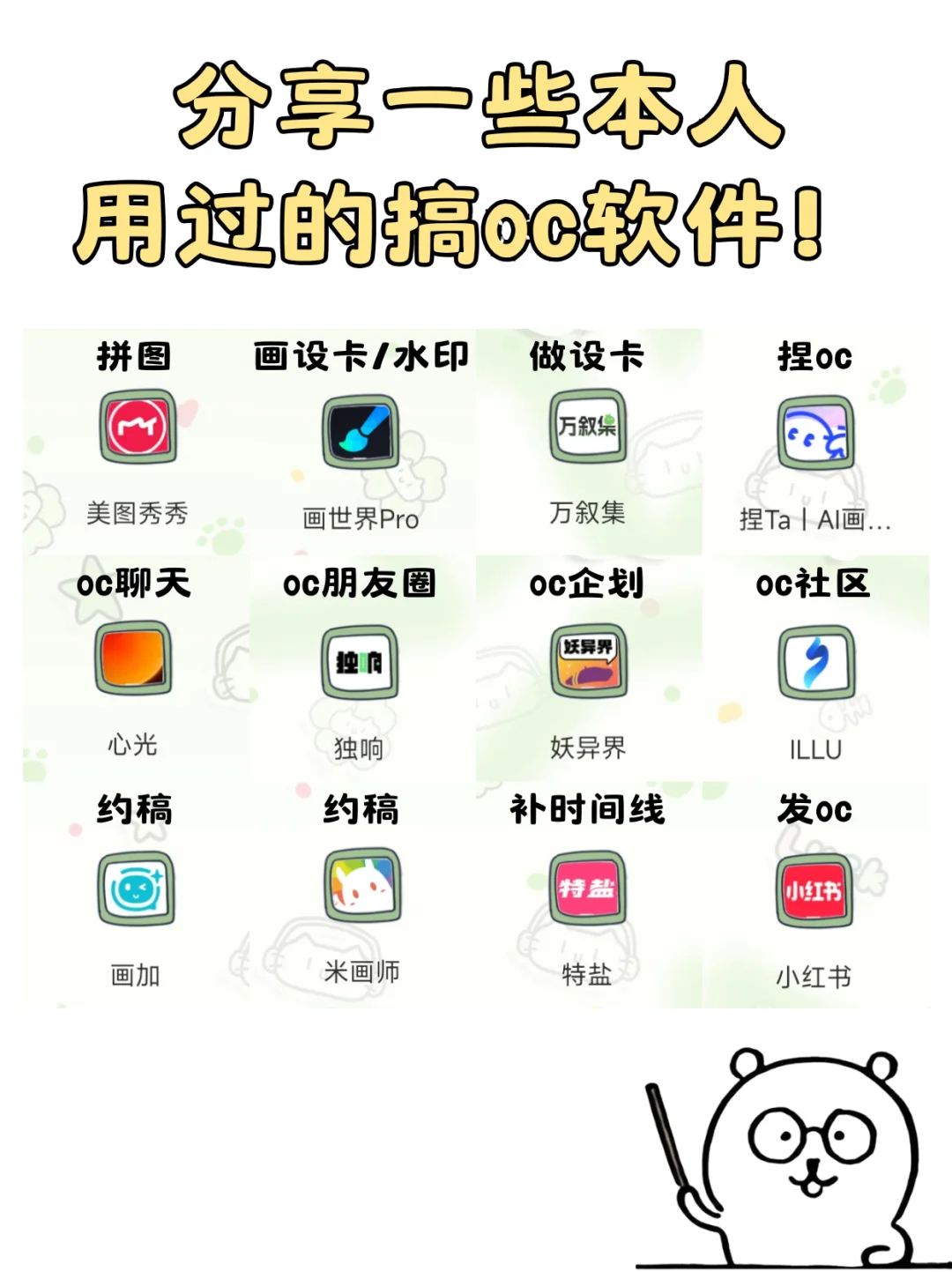 分享一些本人用过的搞oc软件！