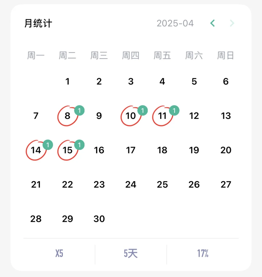 夏日极简打卡 app