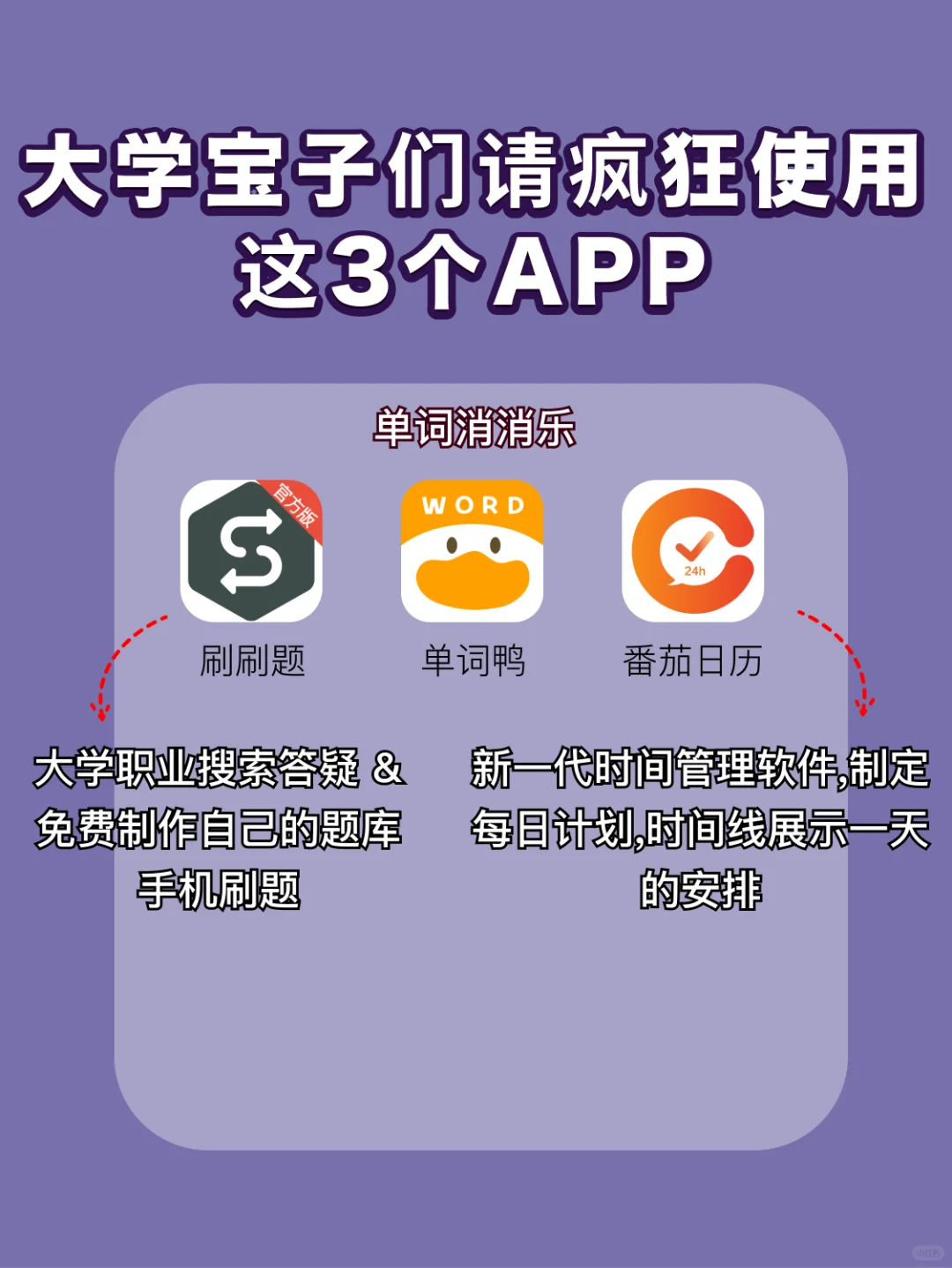 大学生宝子们请疯狂使用这3个APP
