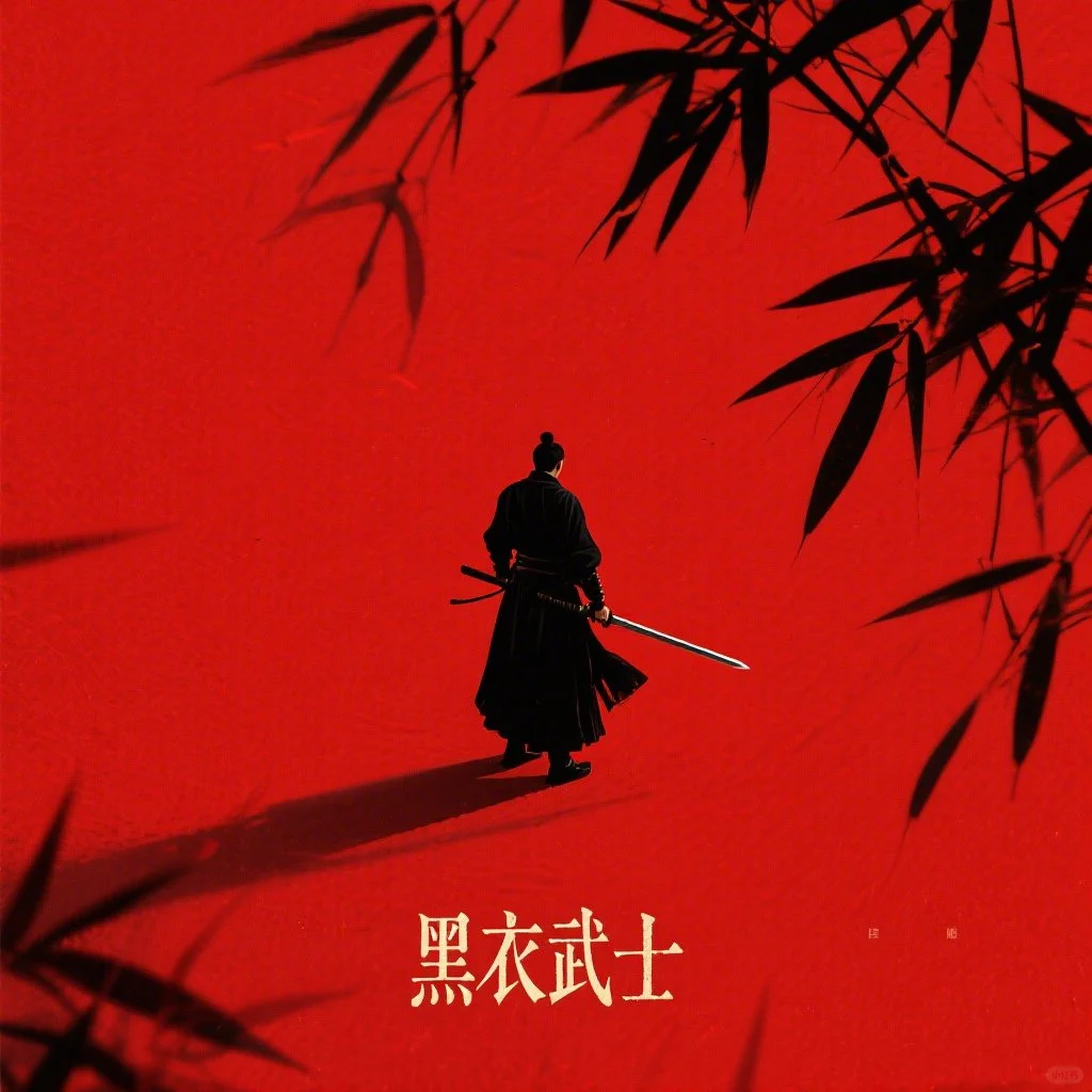 基于「电影海报设计，红色底色，俯视图，持