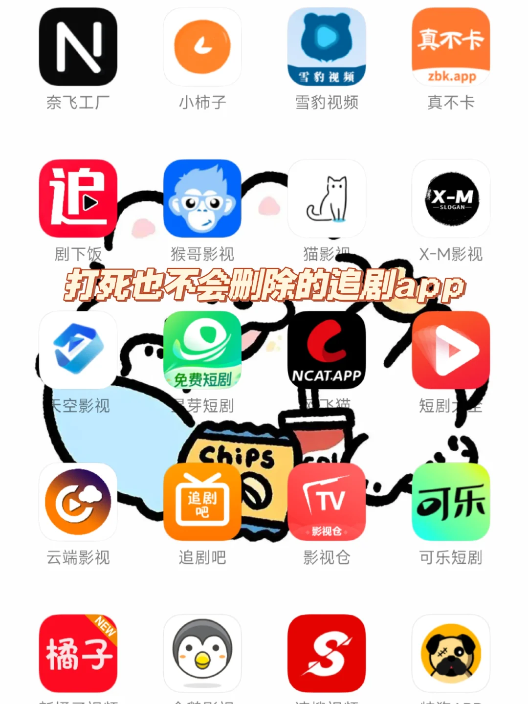 打死也不会删除的追剧app