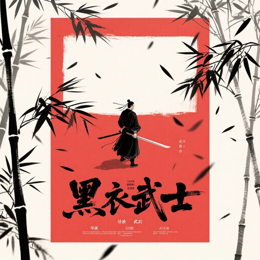 基于「电影海报设计，红色底色，俯视图，持