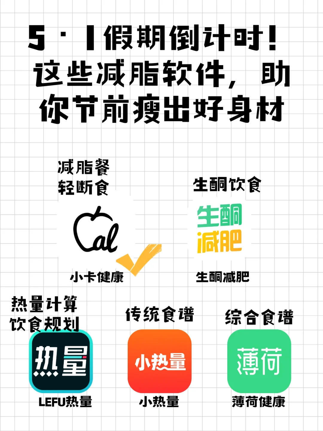 5・1假期倒计时!这些减脂软件,助你节前瘦