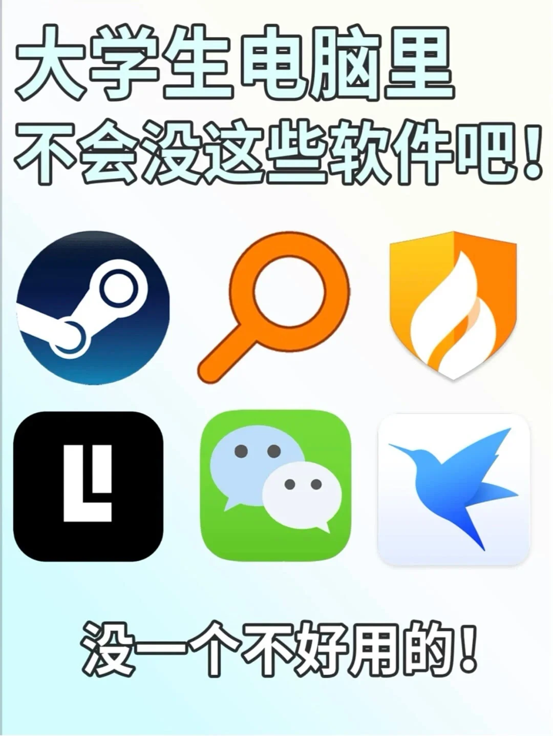 大学生电脑必备软件，报预算，我推荐