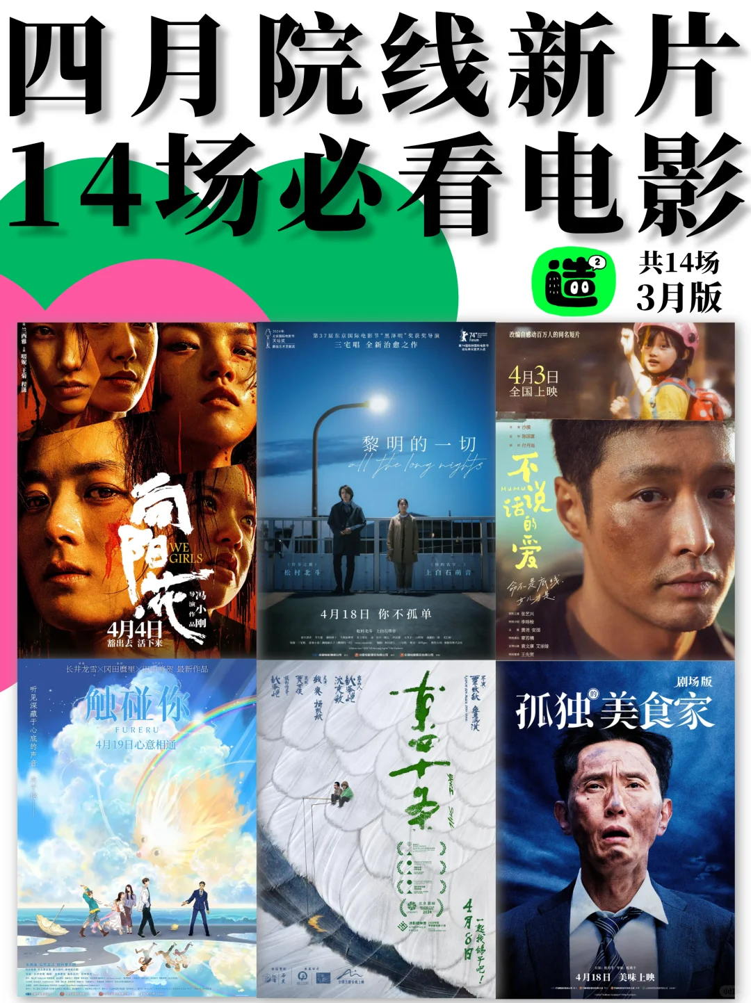 💰只够看一部，4月新电影，你会看哪部？