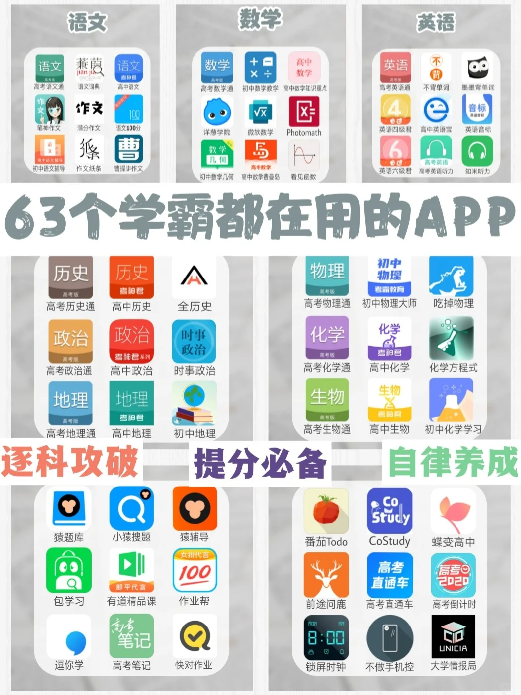 #63个学霸都在用的学习APP推荐# 干货