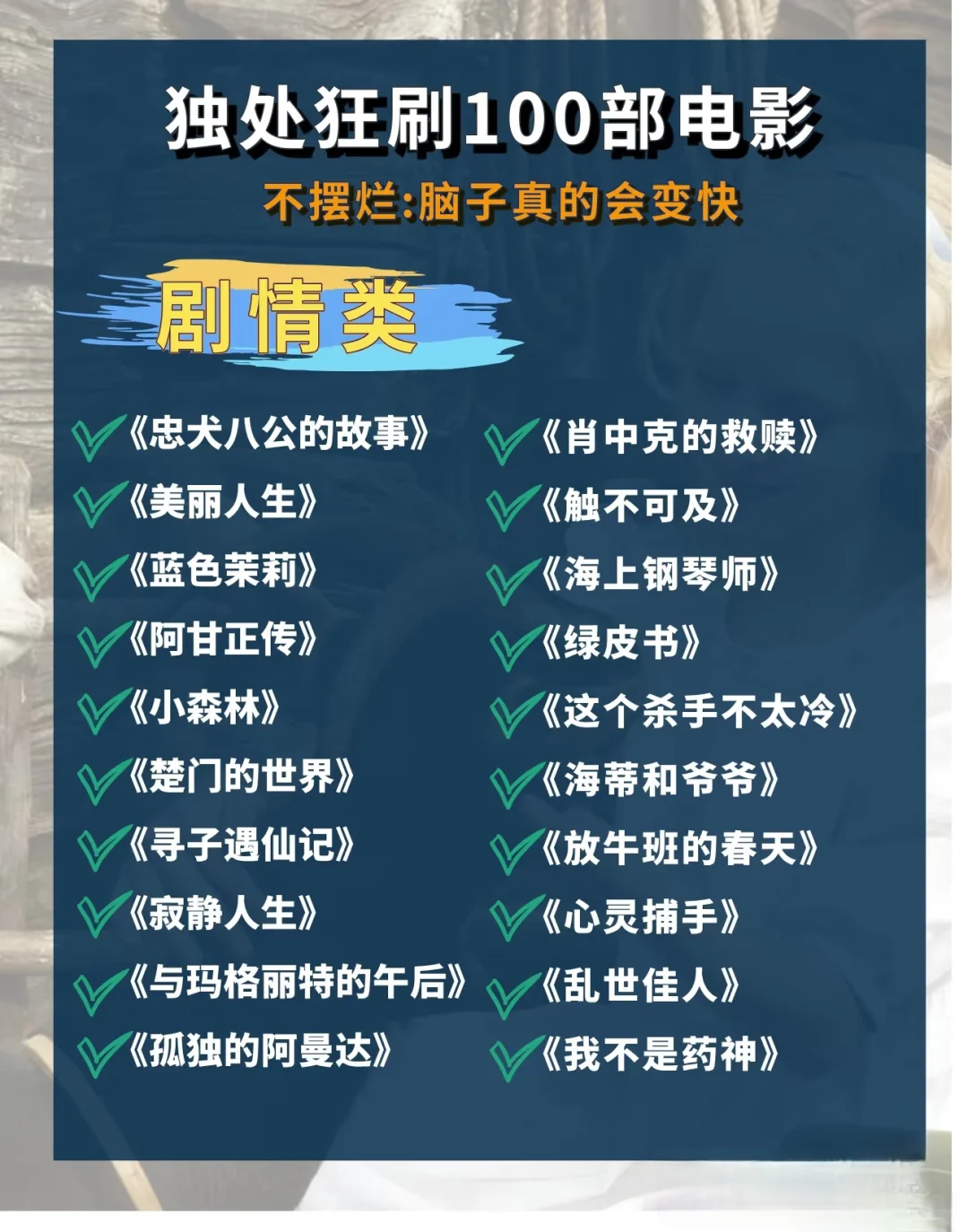 适合狂刷的100部电影😘😘