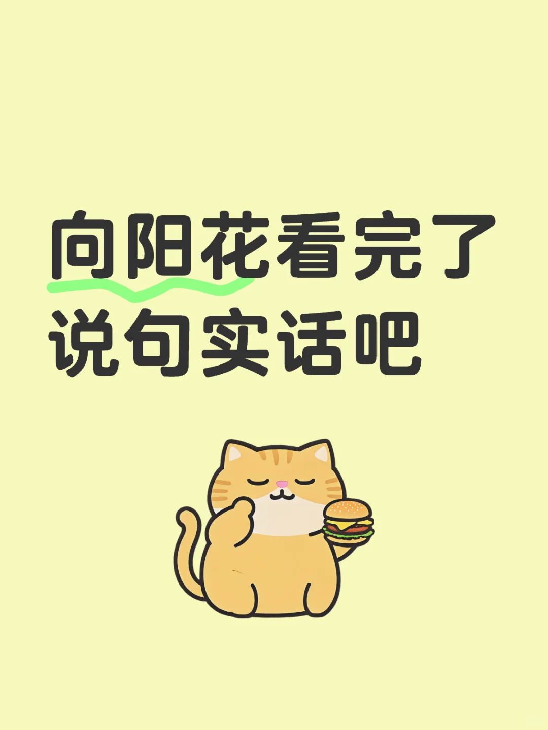 向阳花看完了说句实话吧