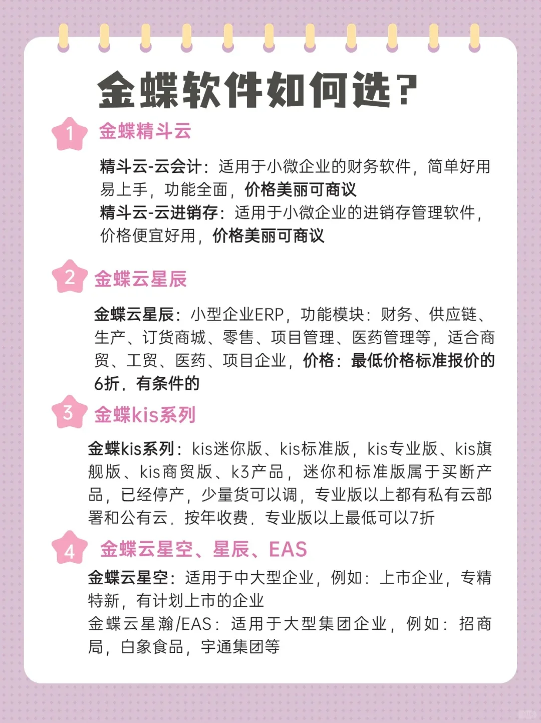金蝶软件该如何选择呢！