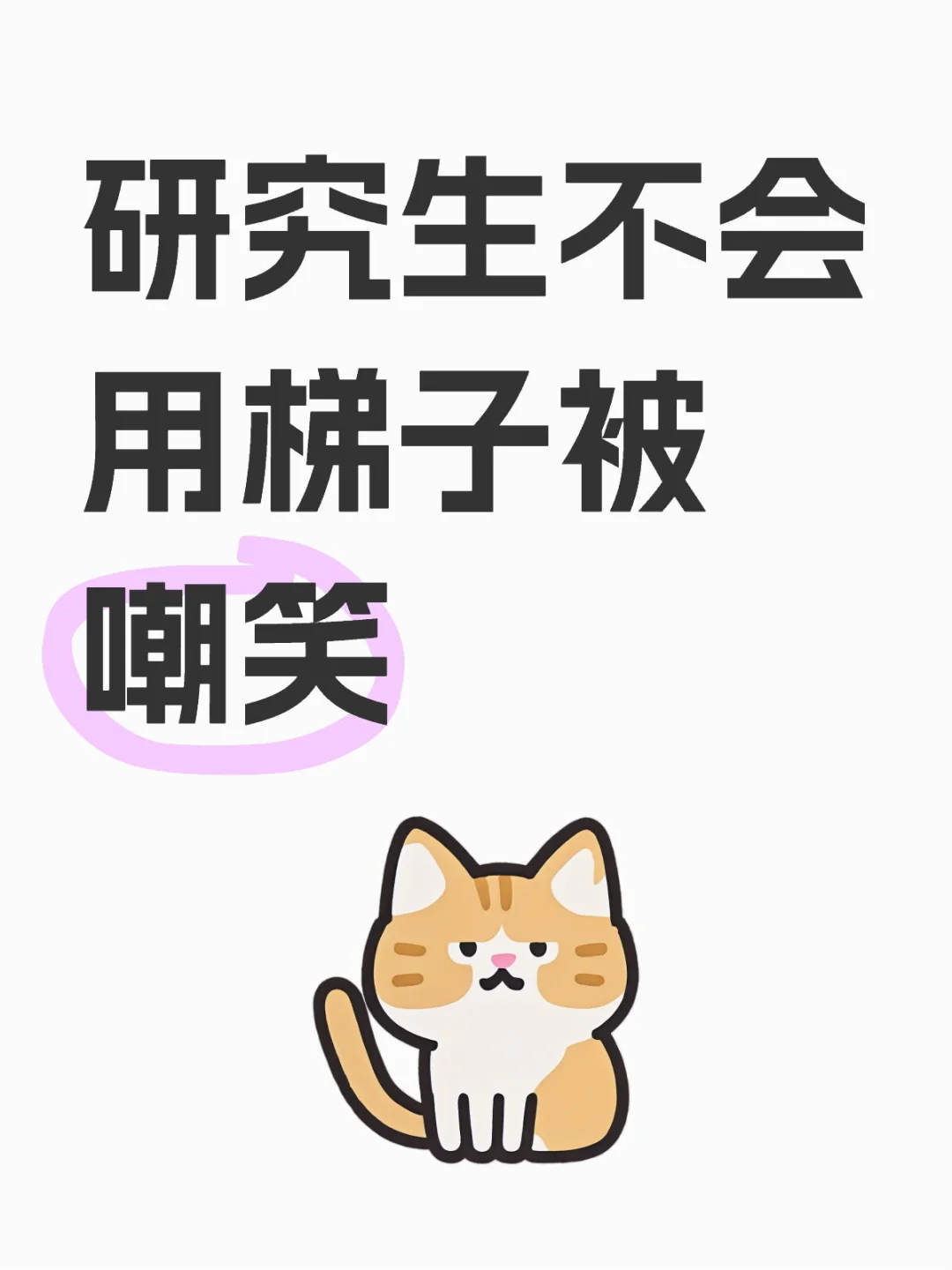 研究生不会用梯子被嘲笑