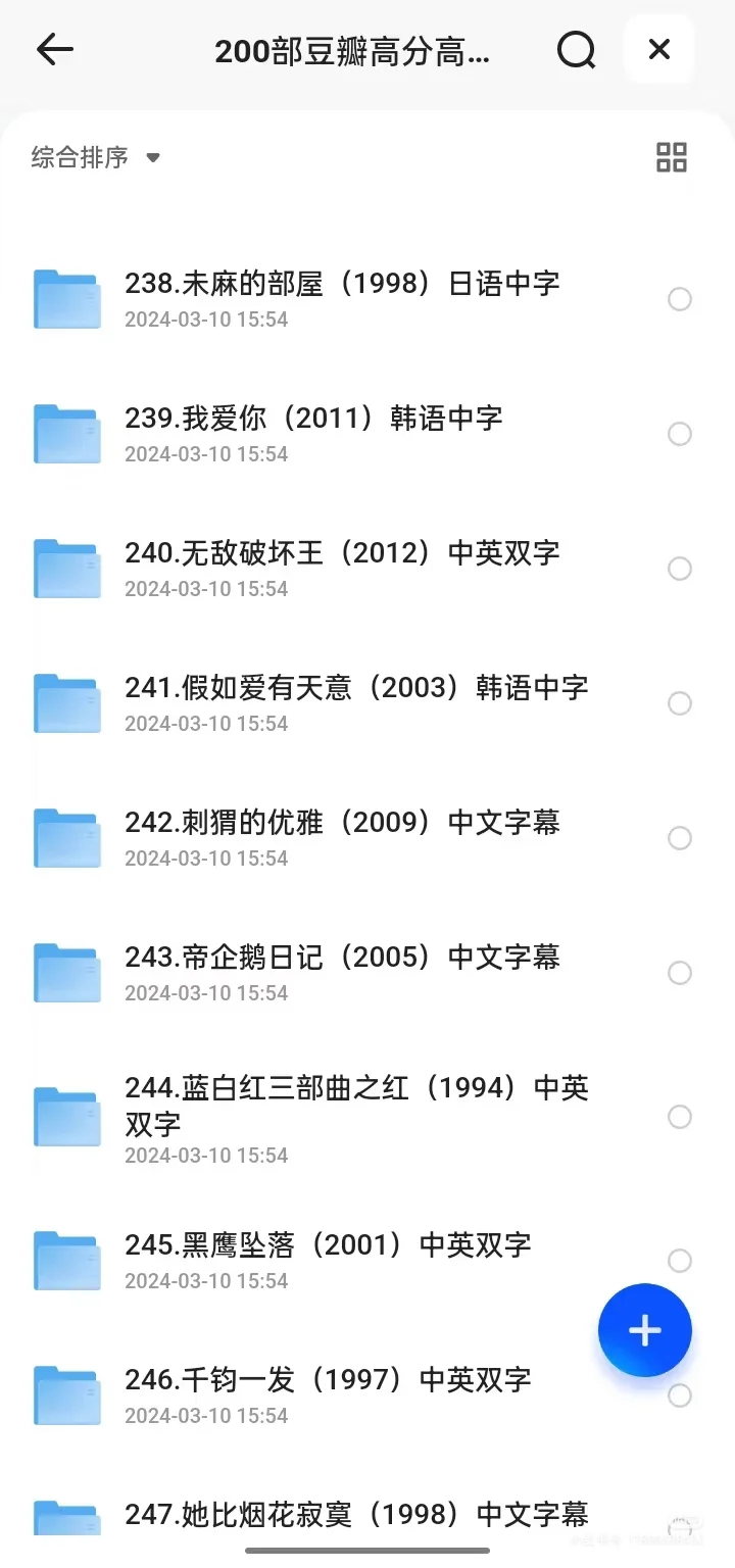 250部豆瓣高分电影，你说少爷请分享，秒发