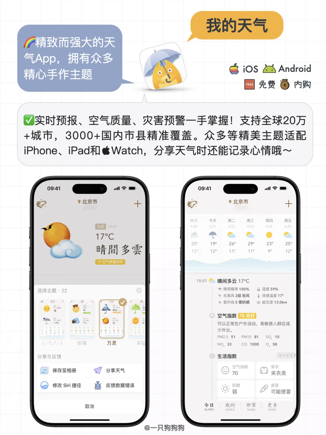 🌤️精选这几款iPhone上有趣高颜值的天气App