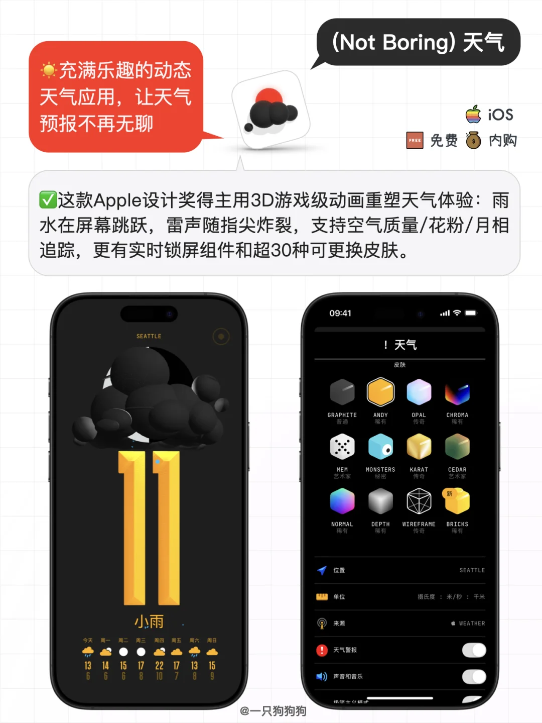 🌤️精选这几款iPhone上有趣高颜值的天气App