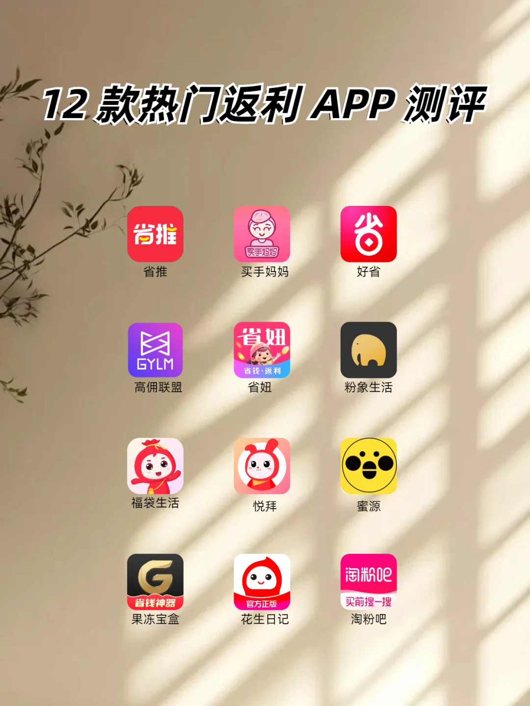 12款热门返利app真实测评!