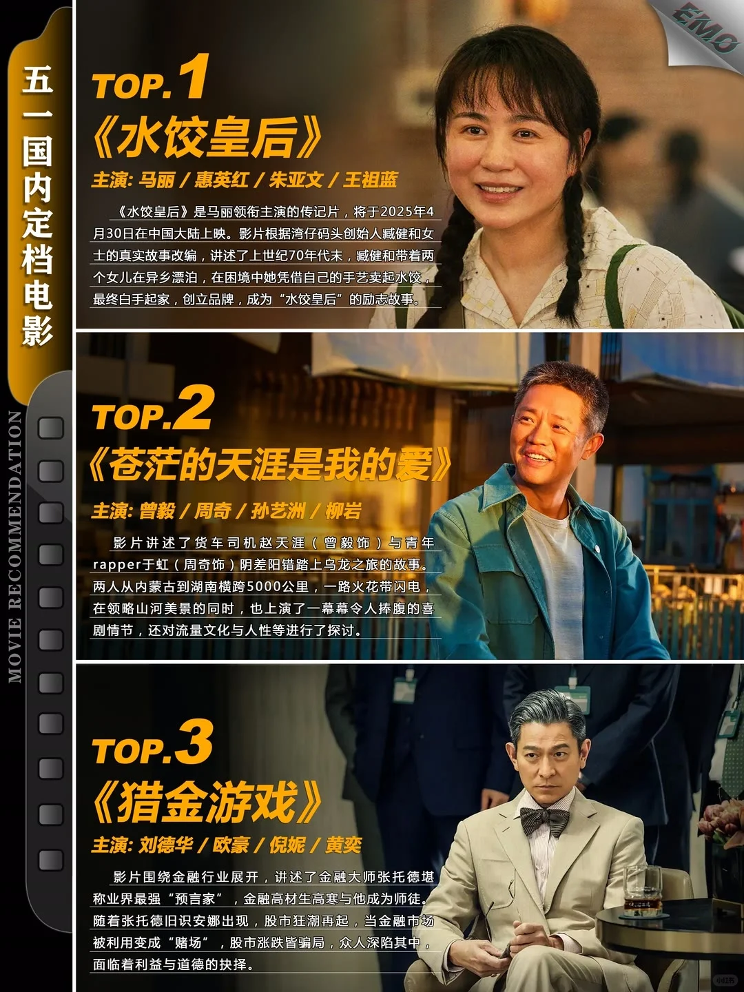 五一国内定档的电影推荐🇨🇳