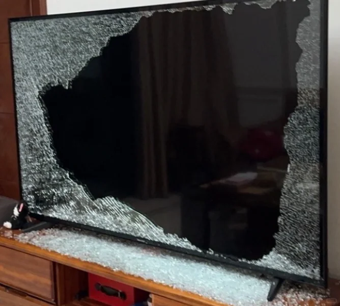 某东买的电视爆了