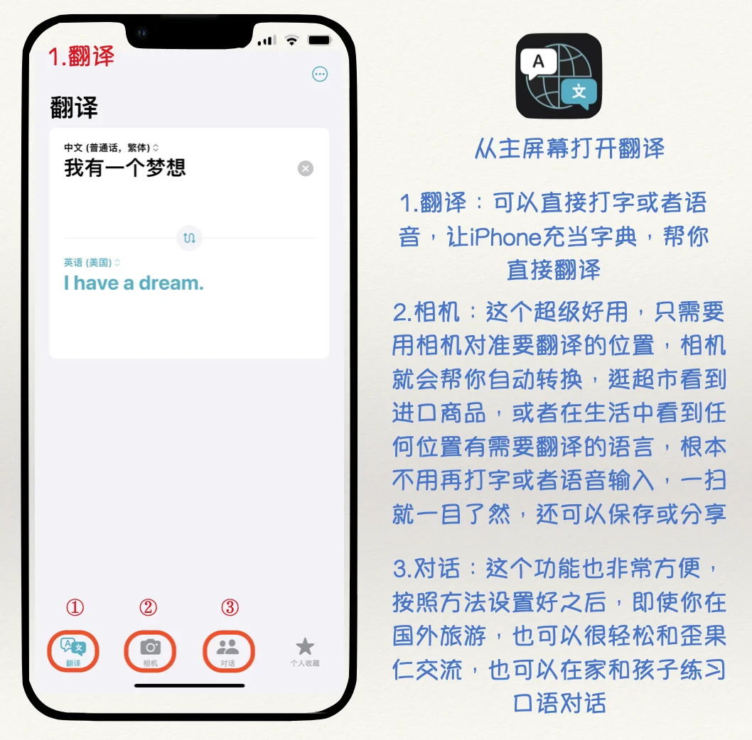 苹果自带翻译软件三大神操作！第二个超好用！