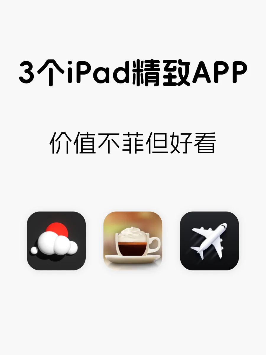 3️⃣ 个精致 iPad APP，价值不菲但很好看