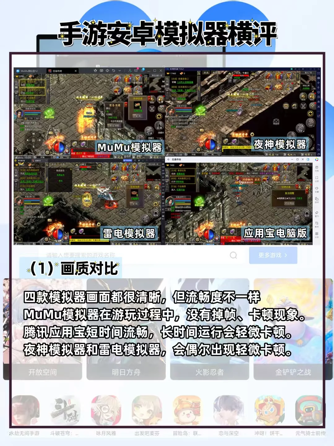 手游安卓模拟器25年最新横评！哪个更胜一筹