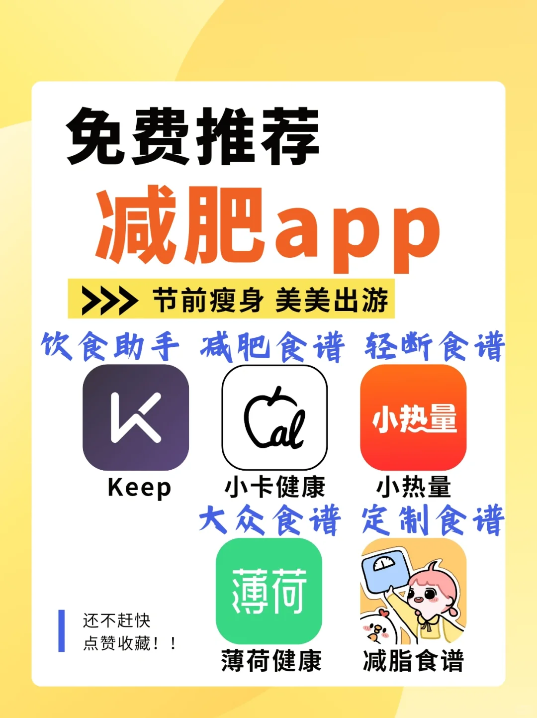 💪减肥App免费推荐 | 节前瘦身，美美出游