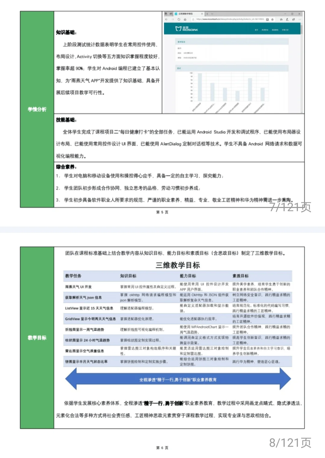 安卓APP应用开发教案教学实施报告教学能力