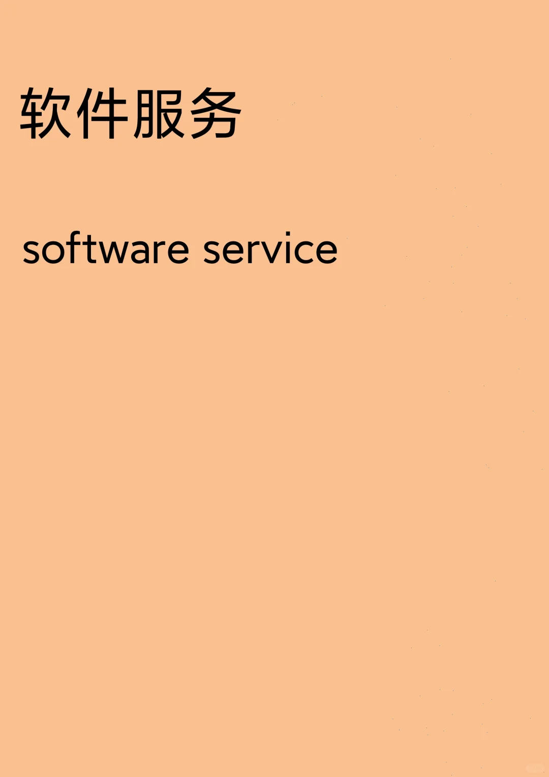 “软件服务”怎么翻译？