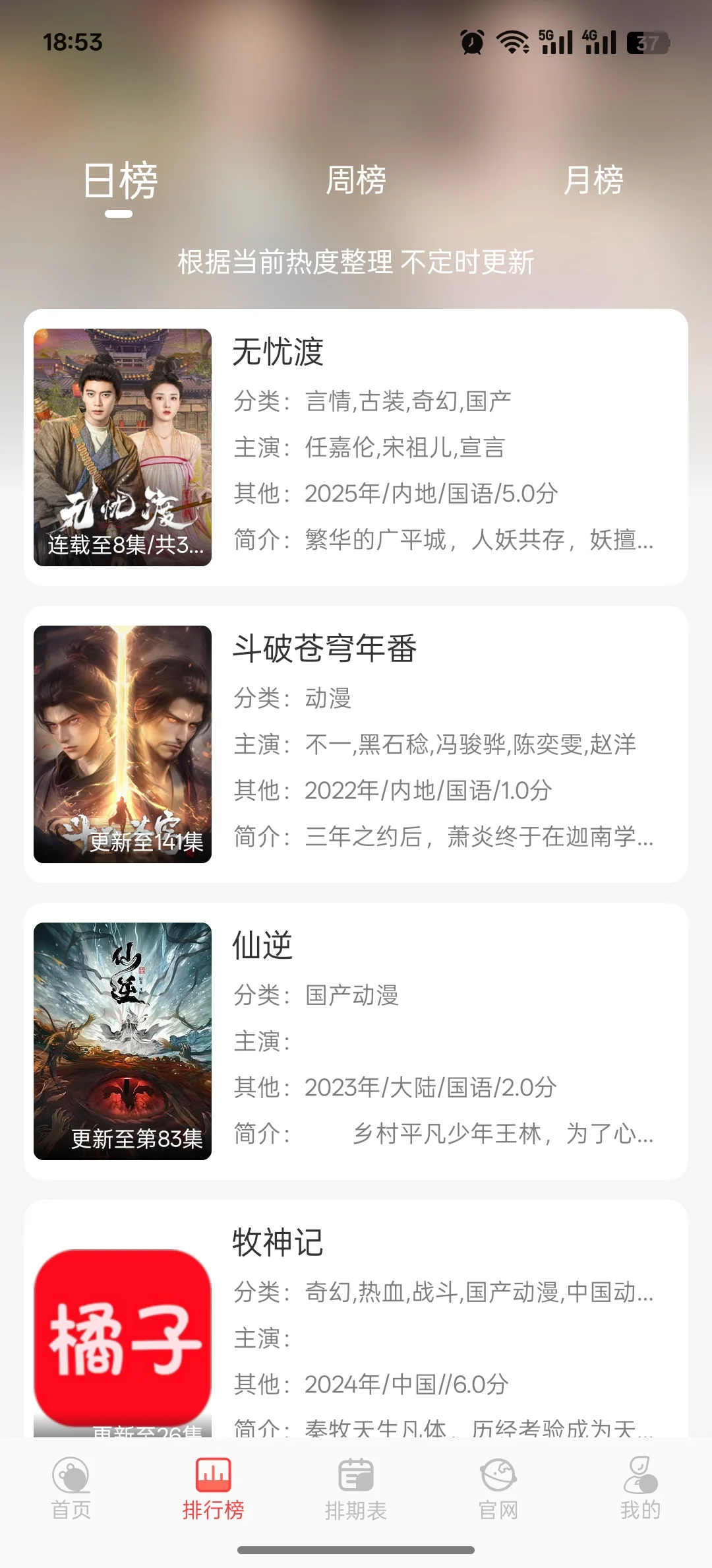 追剧软件橘子视频