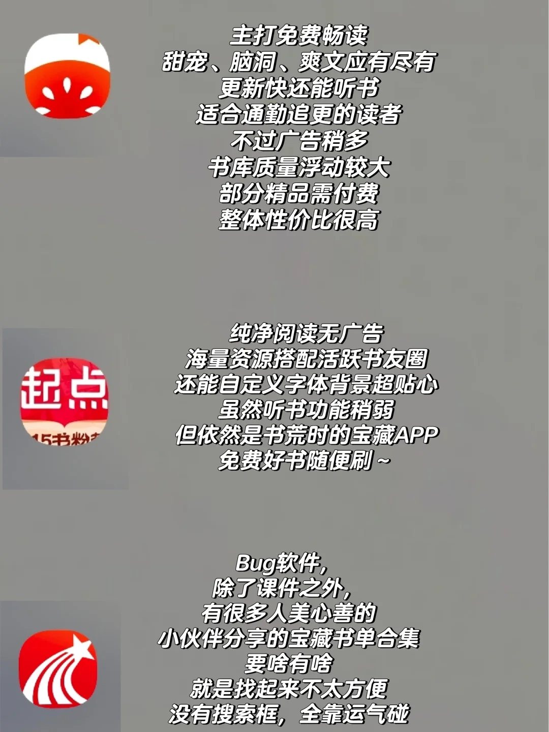 📚小说app个人榜单！这些软件陪了我十年