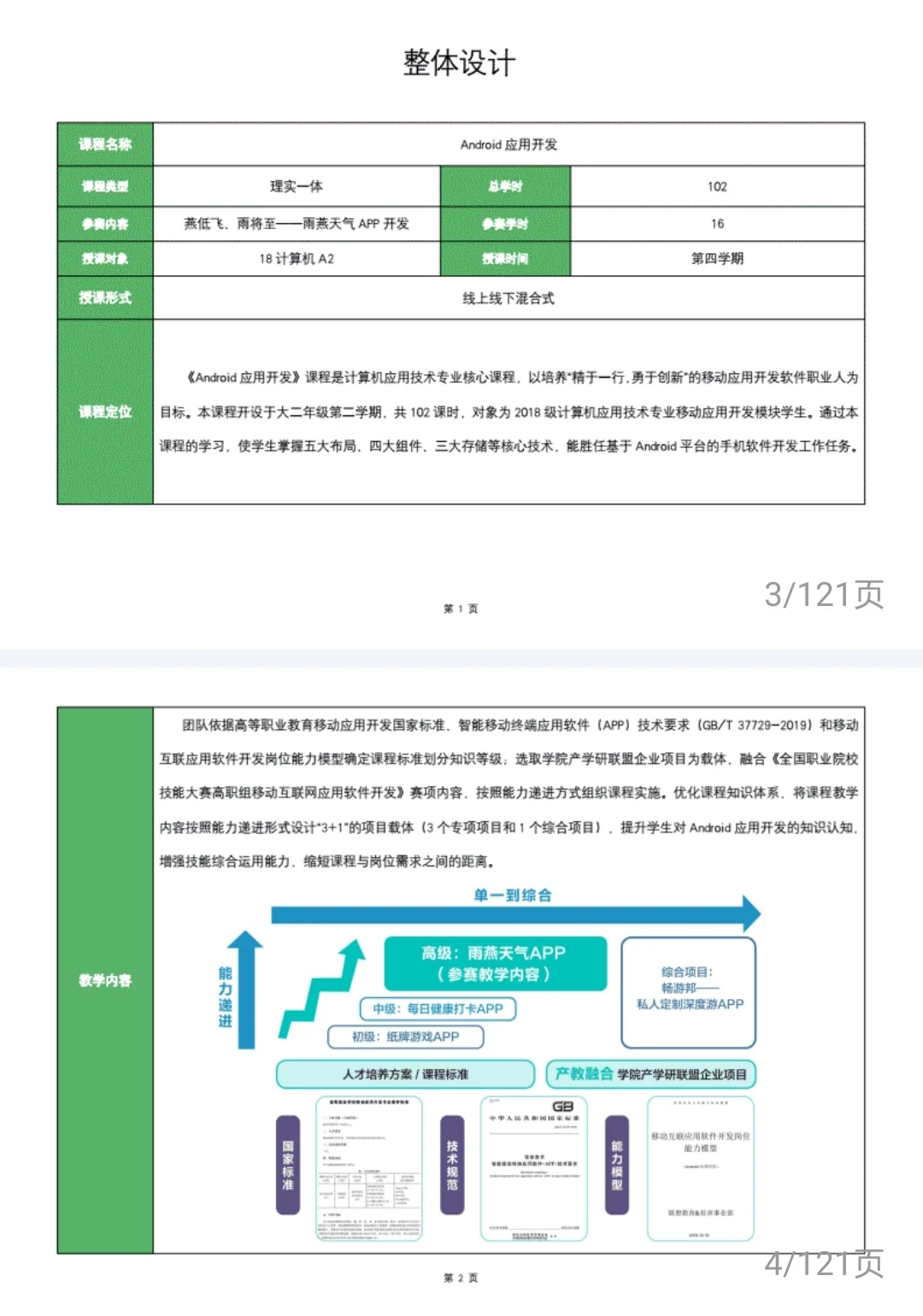 安卓APP应用开发教案教学实施报告教学能力