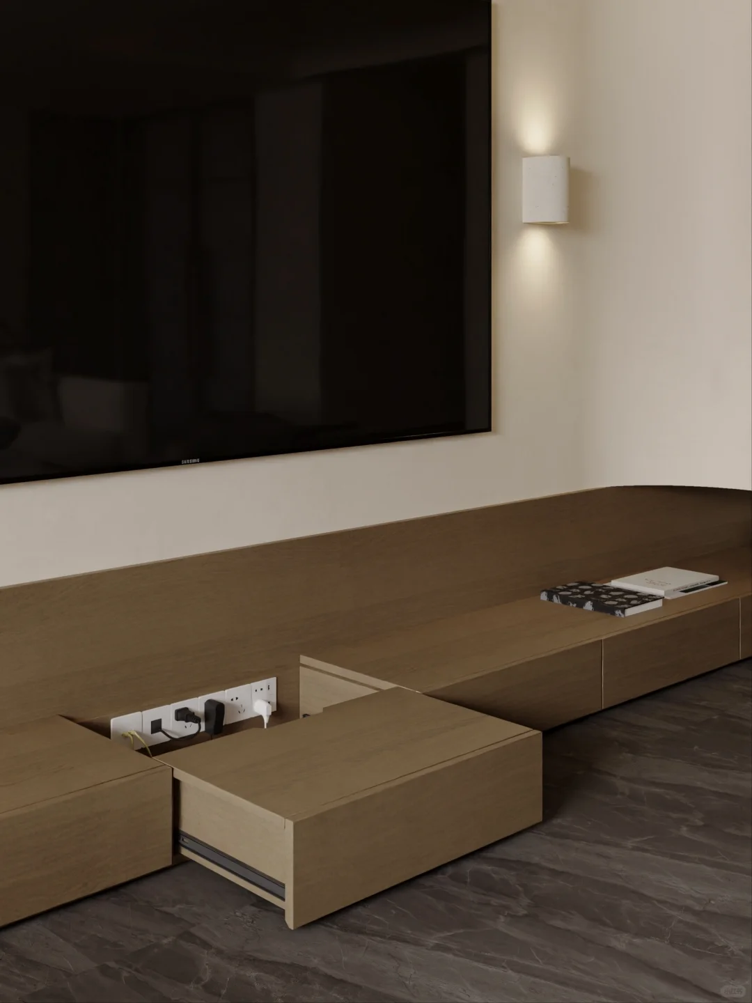 电视柜设计✔电线消失术公开‼️