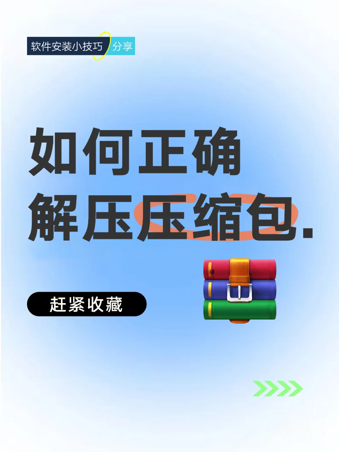 【软件安装必看】如何正确解压压缩包