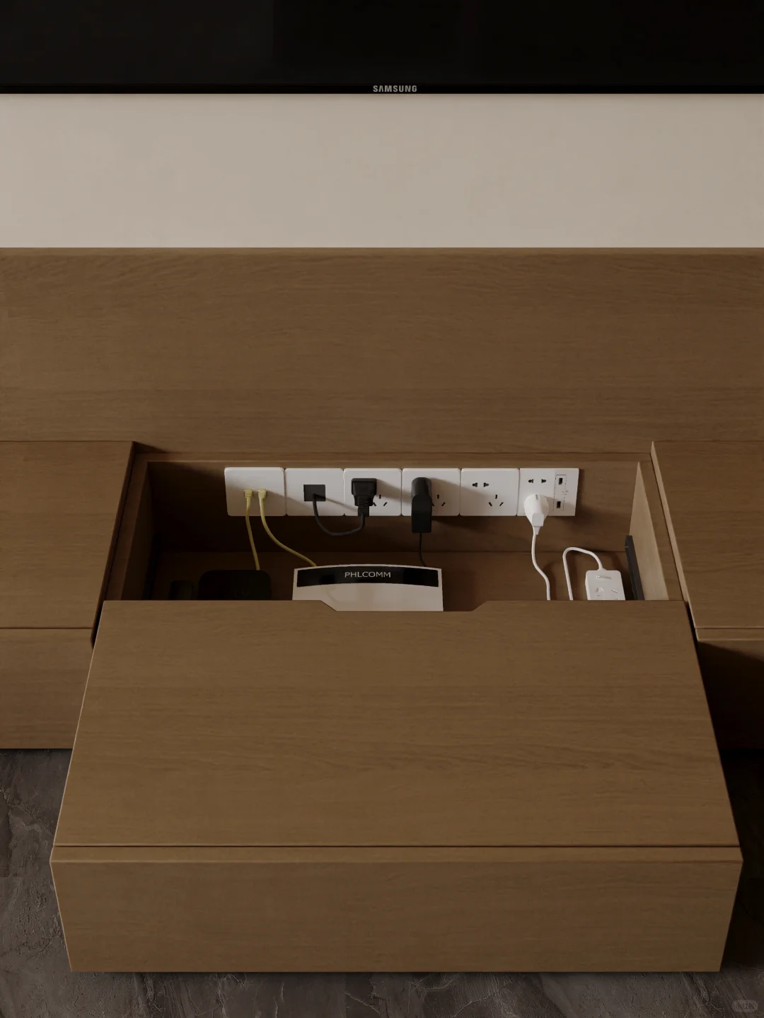 电视柜设计✔电线消失术公开‼️