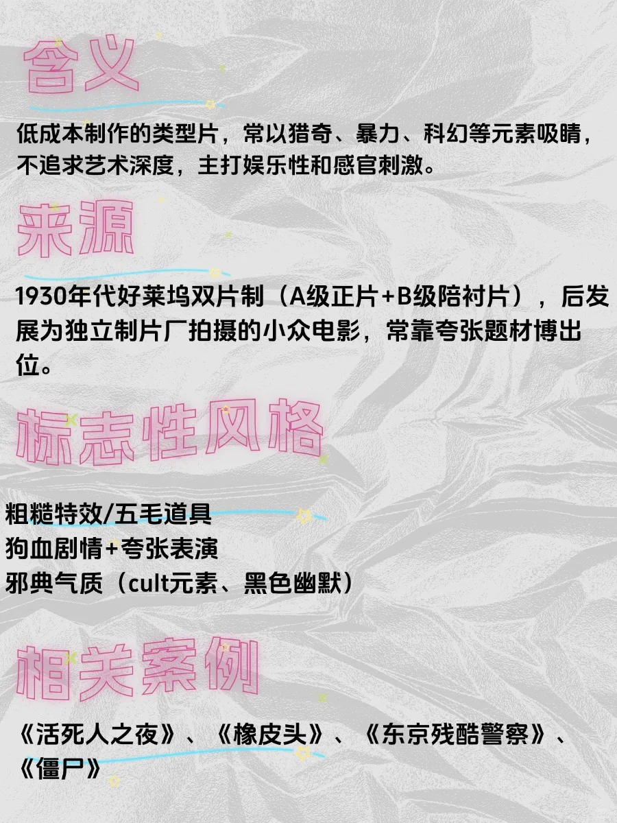 每天一个电影知识|B级片