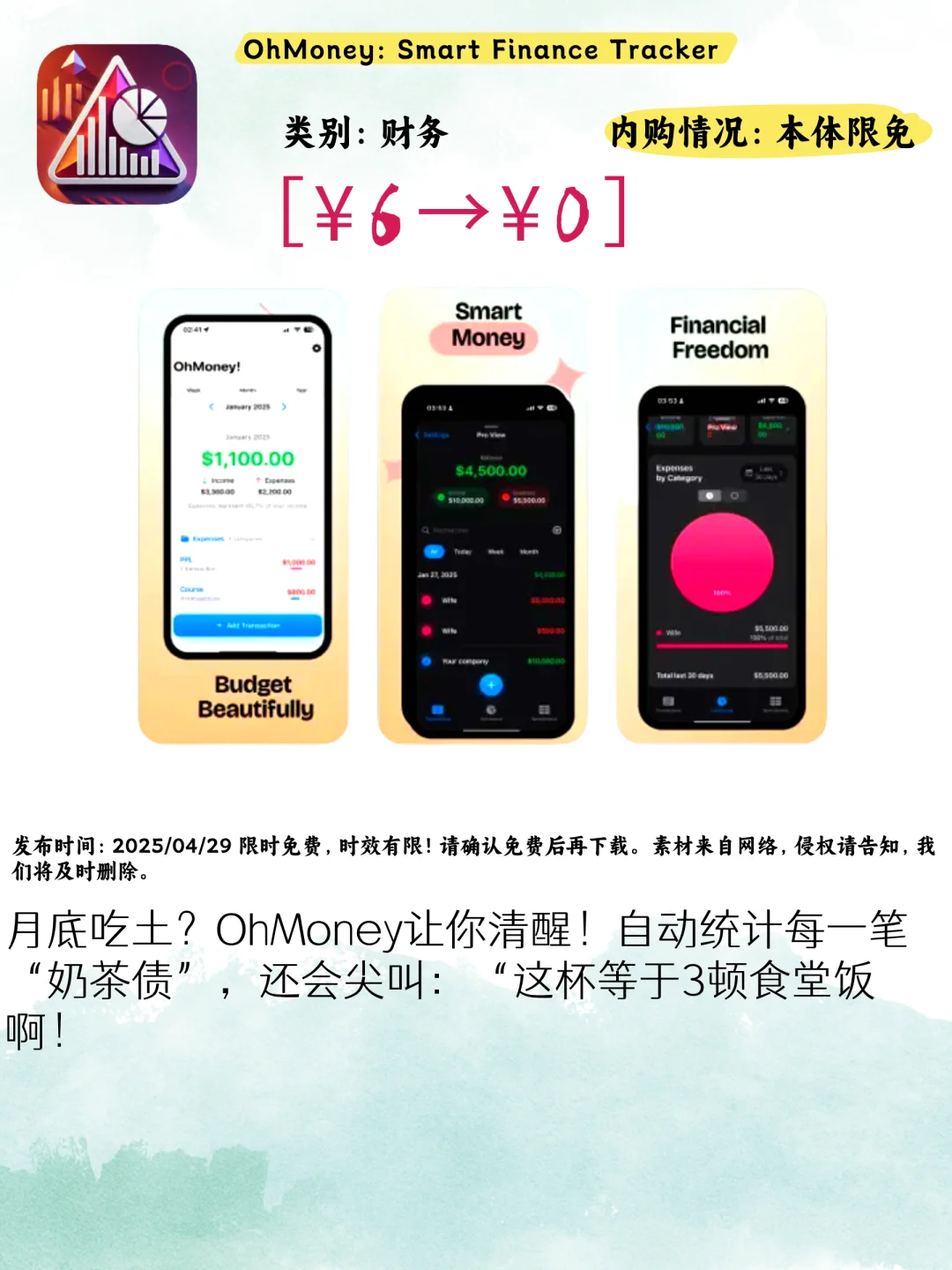 iOS限免APP开抢！瘦身自律存钱全攻略📱💰
