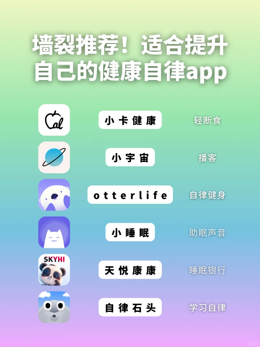 墙裂推荐!适合提升自己的健康自律app