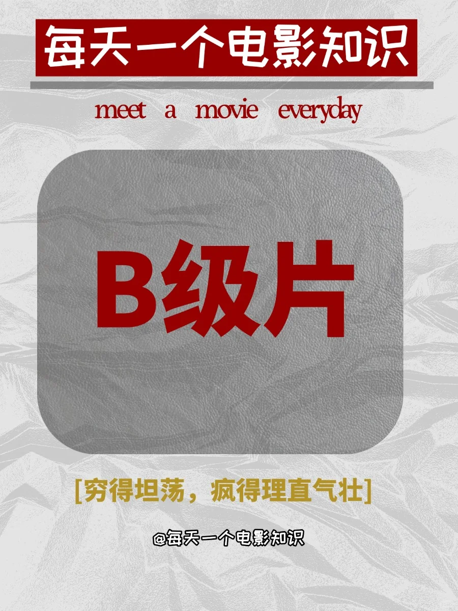 每天一个电影知识|B级片