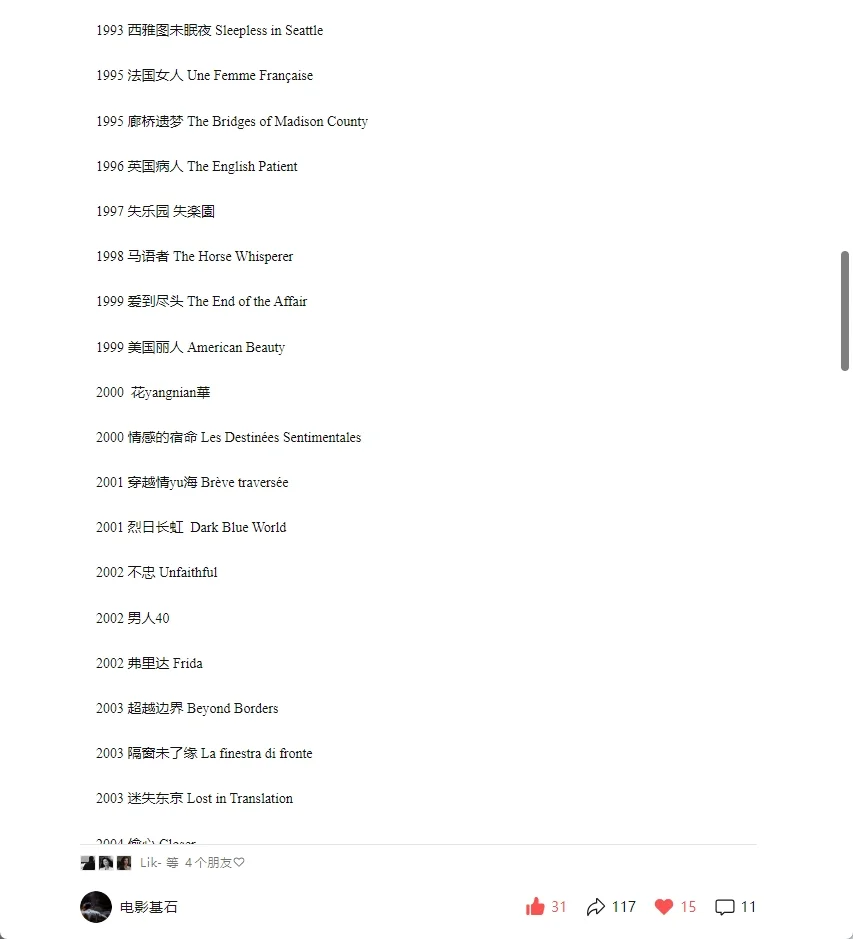 婚外恋类型电影片单合集