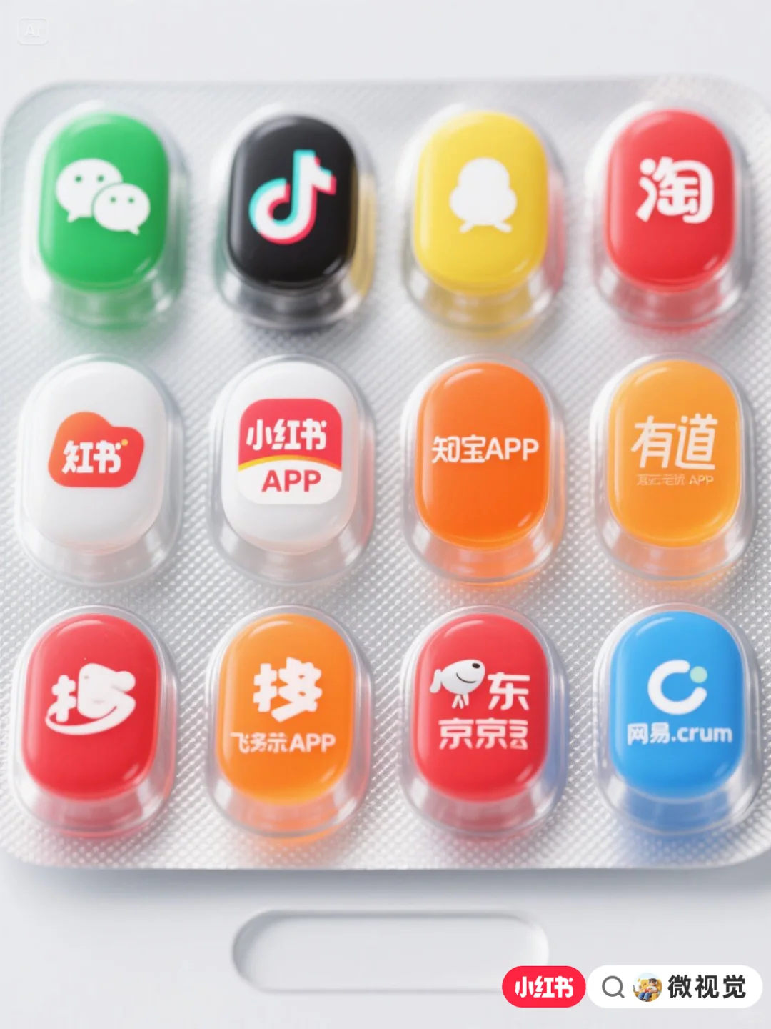 创意药片APP图标【附提示词】