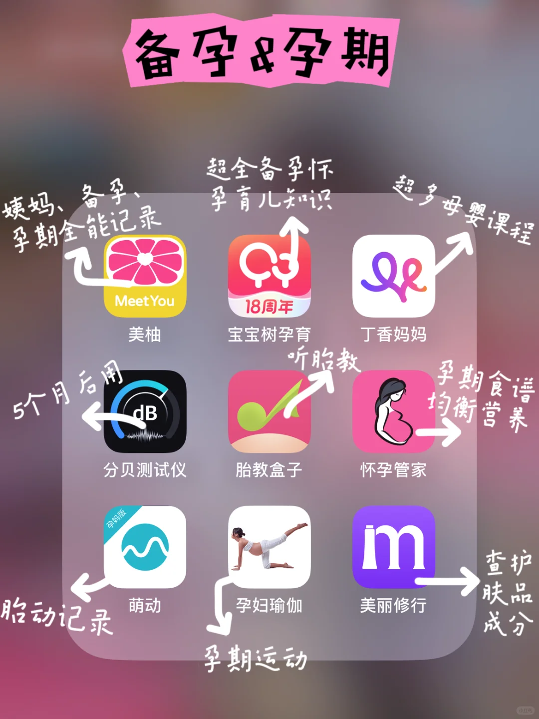 从备孕到卸货🤰🏻｜孕妈手机清单✅