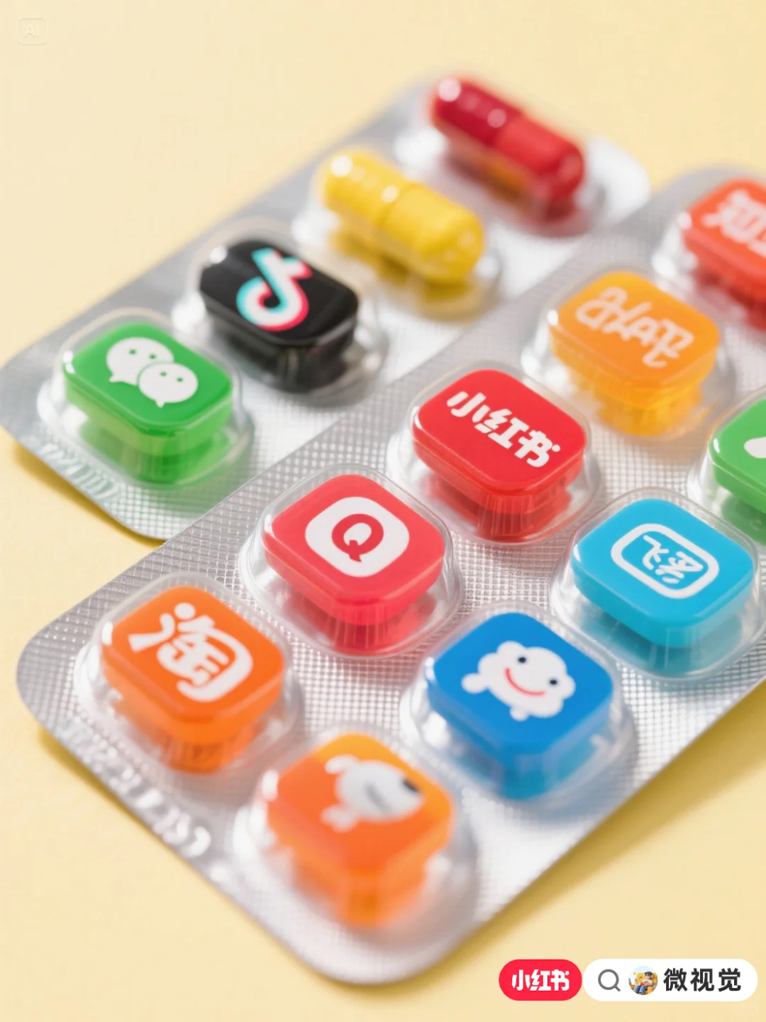 创意药片APP图标【附提示词】