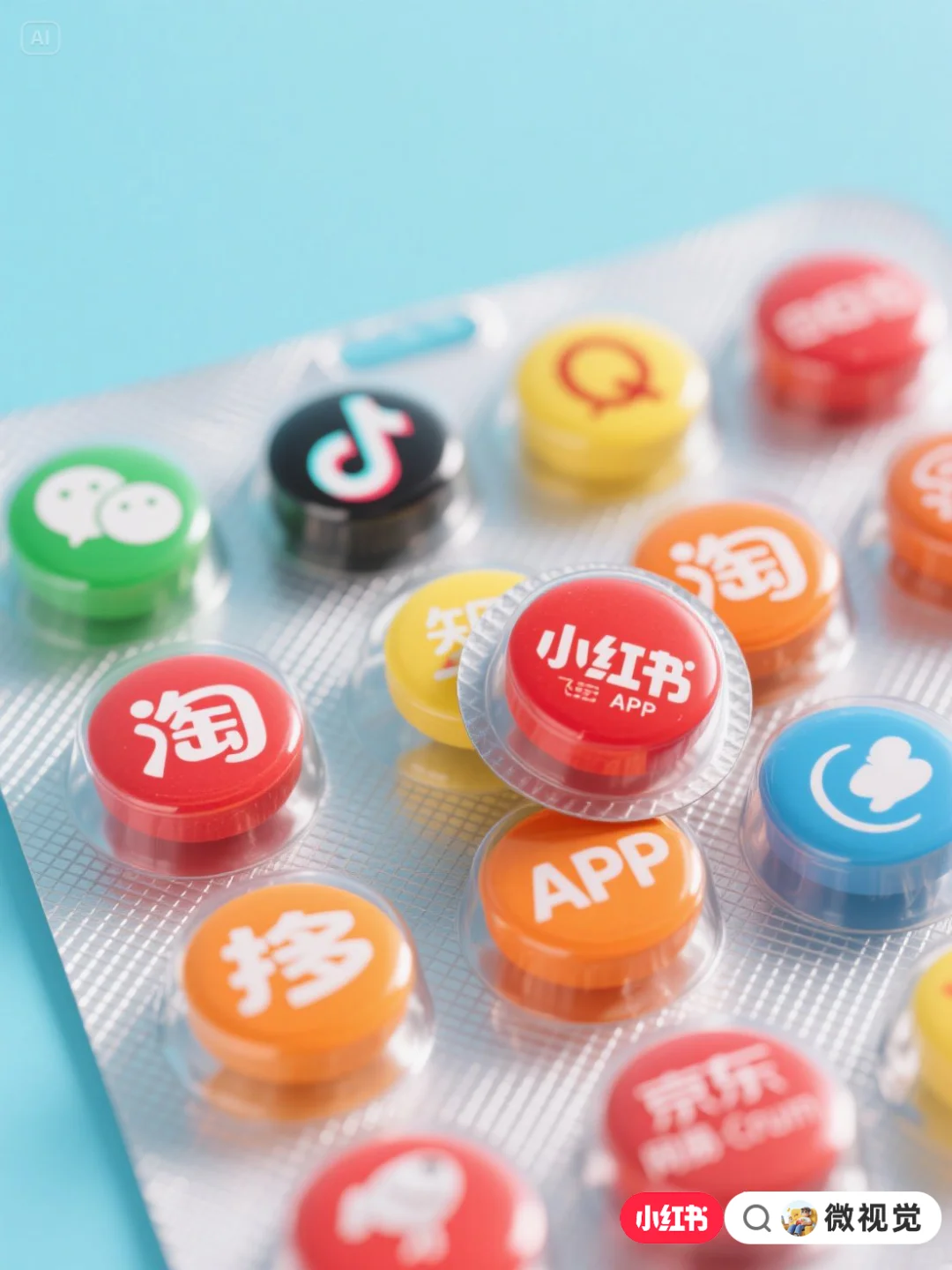 创意药片APP图标【附提示词】