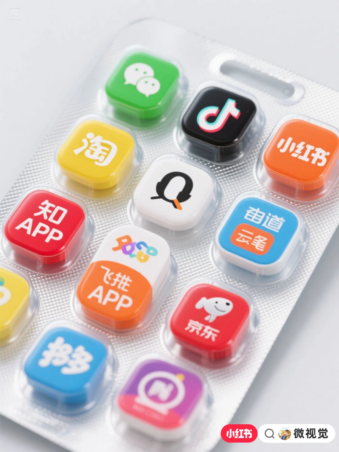 创意药片APP图标【附提示词】