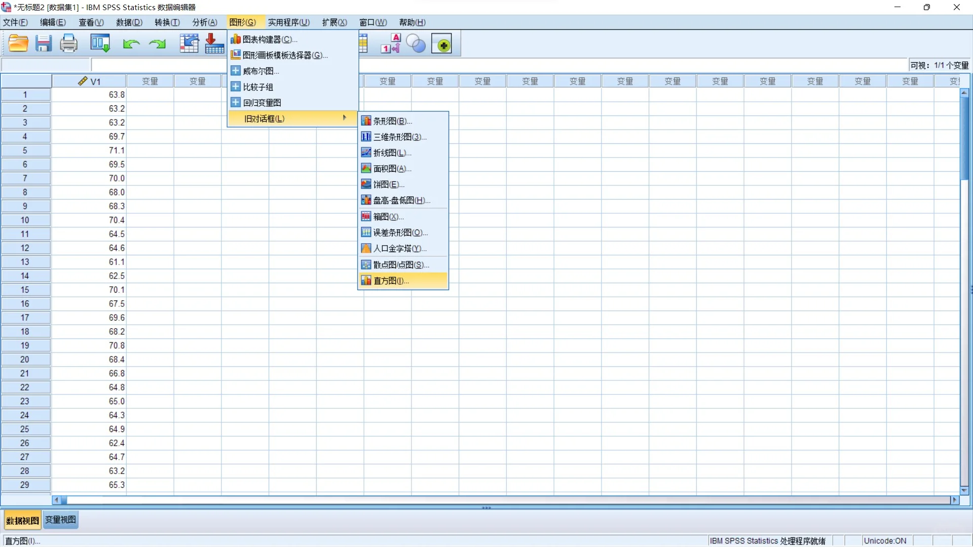 医学统计学实验——SPSS软件的基本使用