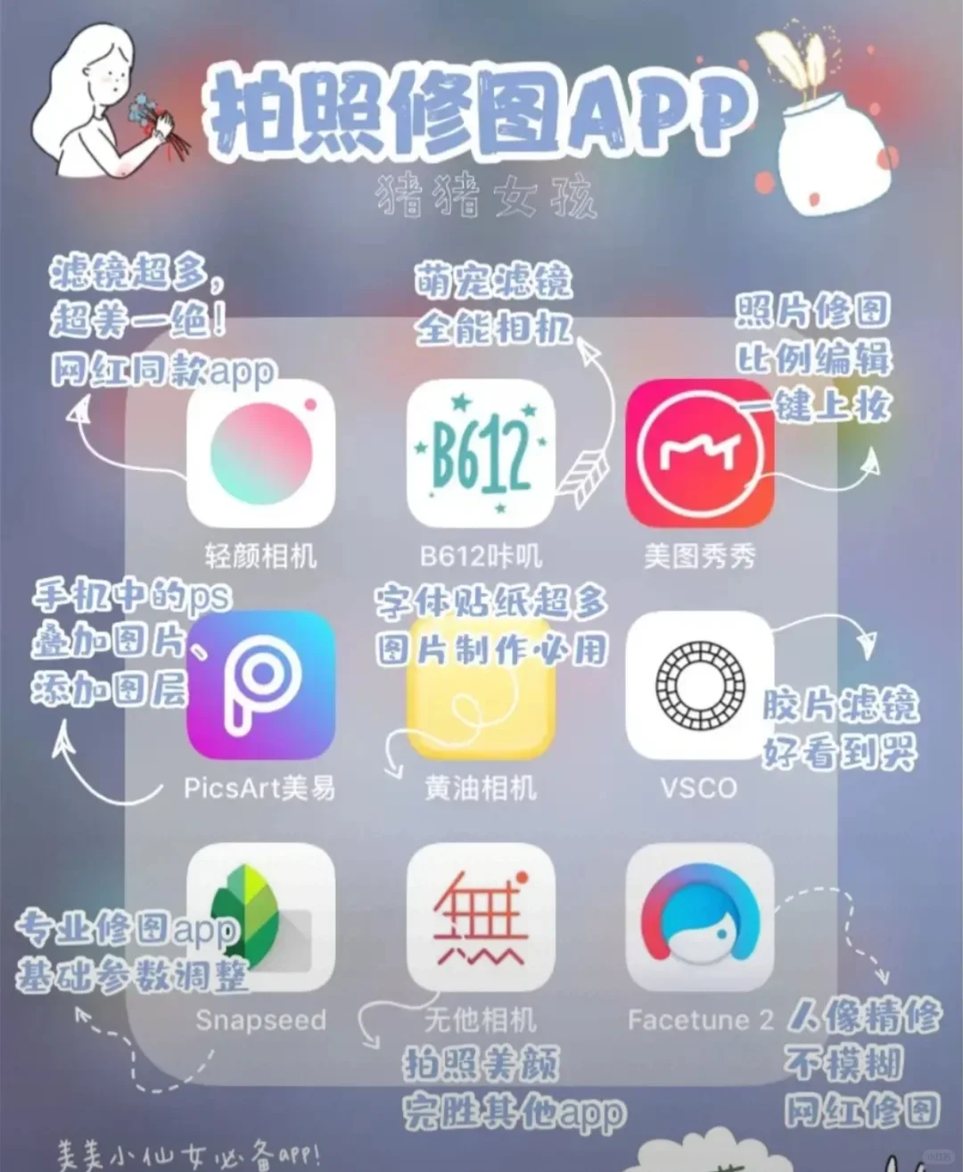 分享7大类63款精致女生宝藏app